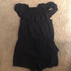 LOFT Romper in Black Cotton